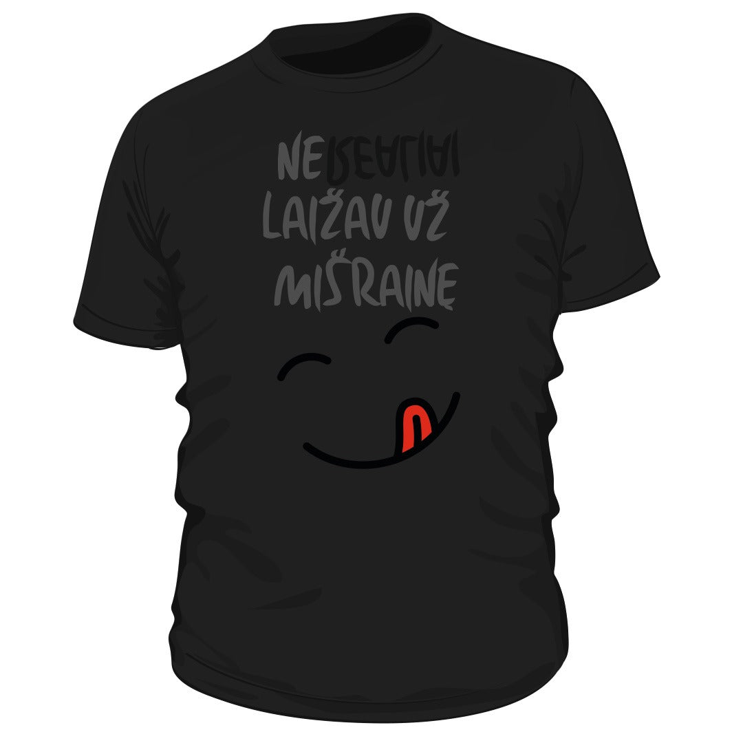 Basic Mišrainė Marškinėliai - Juodi